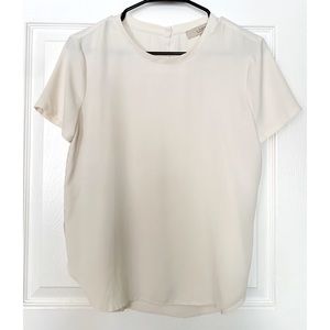 Ann Taylor LOFT Nude Short-sleeve Blouse